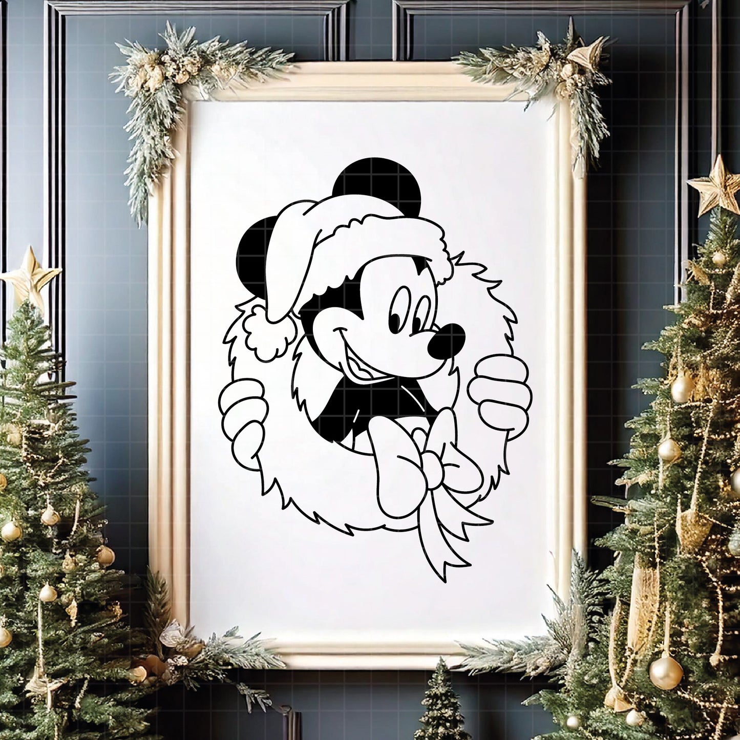 COD4118 - Christmas Mickey & Minnie bundle, Disney Christmas clipart Svg, Png, Eps, Dxf, Jpeg, vector.