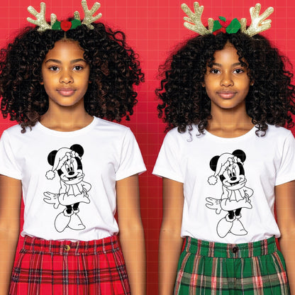 COD4118 - Christmas Mickey & Minnie bundle, Disney Christmas clipart Svg, Png, Eps, Dxf, Jpeg, vector.
