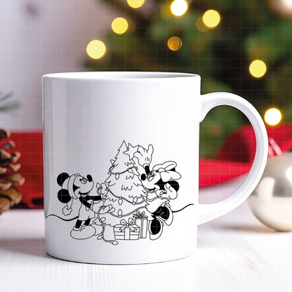 COD4118 - Christmas Mickey & Minnie bundle, Disney Christmas clipart Svg, Png, Eps, Dxf, Jpeg, vector.