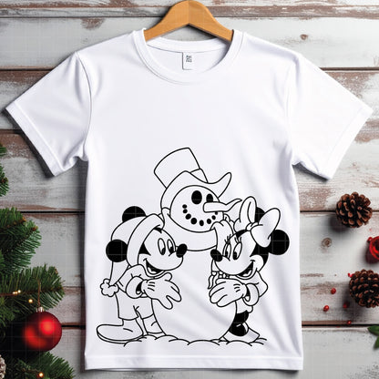 COD4122 - Christmas Mickey & Minnie bundle, Disney Christmas clipart Svg, Png, Eps, Dxf, Jpeg, vector.