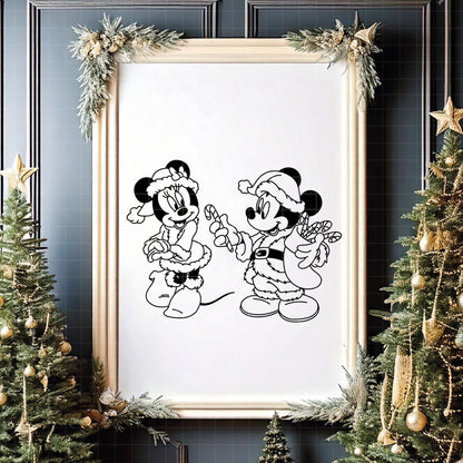 COD4122 - Christmas Mickey & Minnie bundle, Disney Christmas clipart Svg, Png, Eps, Dxf, Jpeg, vector.