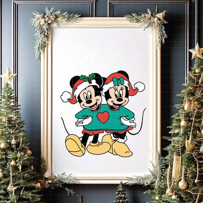 COD4183 - Christmas Mickey & Minnie bundle, Disney Christmas clipart Svg, Png, Eps, Dxf, Jpeg, vector.