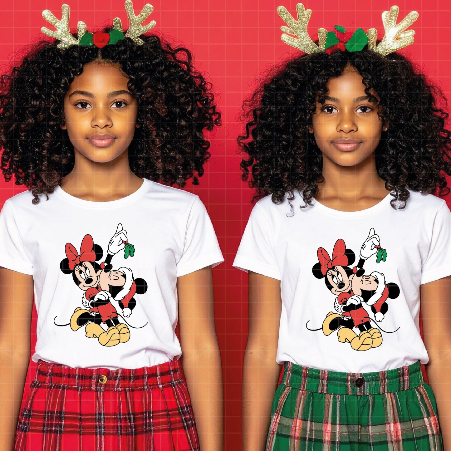 COD4183 - Christmas Mickey & Minnie bundle, Disney Christmas clipart Svg, Png, Eps, Dxf, Jpeg, vector.