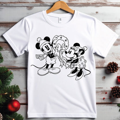 COD4184 - Christmas Mickey & Minnie bundle, Disney Christmas clipart Svg, Png, Eps, Dxf, Jpeg, vector.