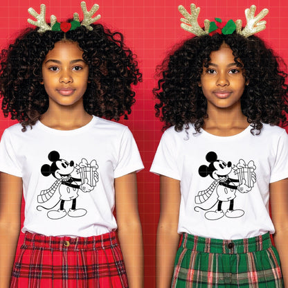 COD4184 - Christmas Mickey & Minnie bundle, Disney Christmas clipart Svg, Png, Eps, Dxf, Jpeg, vector.