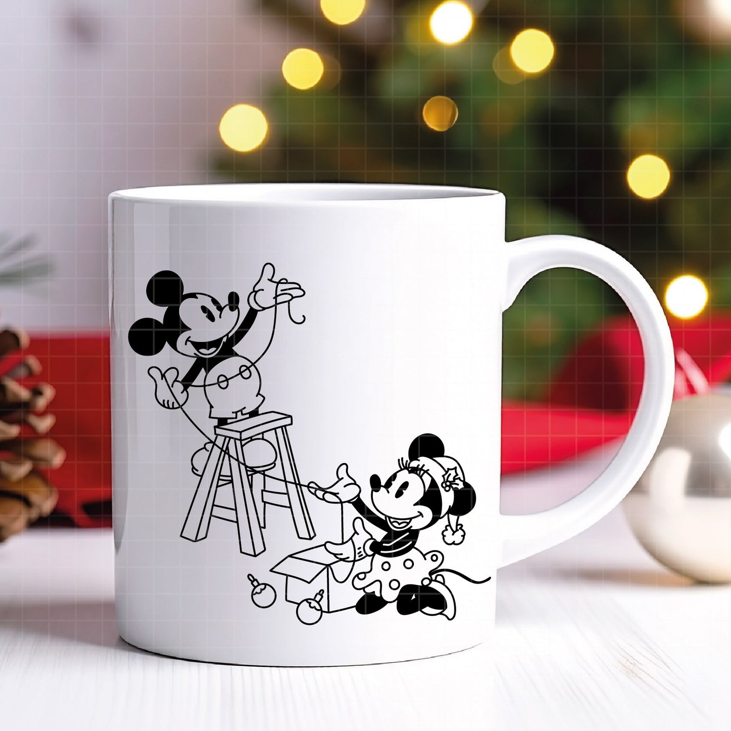 COD4184 - Christmas Mickey & Minnie bundle, Disney Christmas clipart Svg, Png, Eps, Dxf, Jpeg, vector.