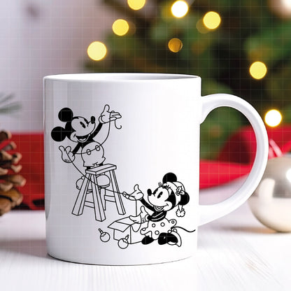 COD4184 - Christmas Mickey & Minnie bundle, Disney Christmas clipart Svg, Png, Eps, Dxf, Jpeg, vector.