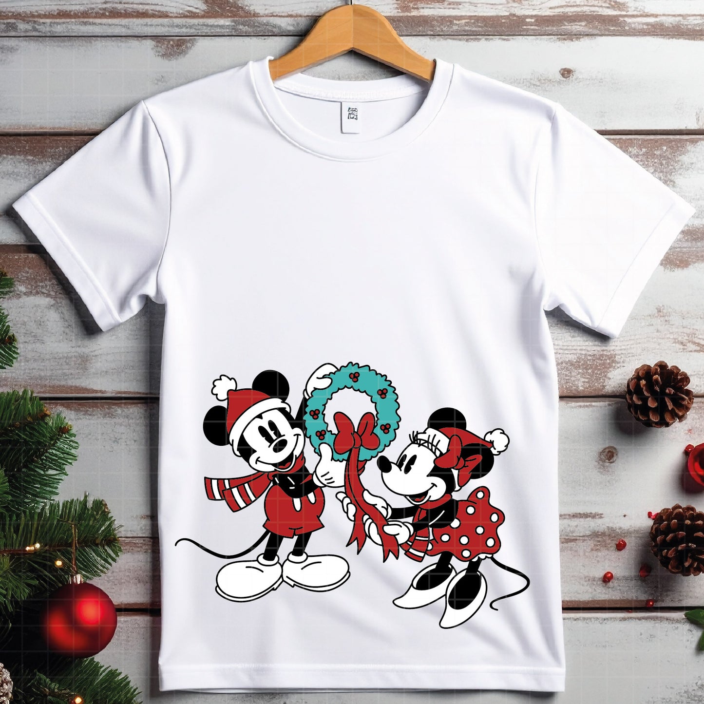 COD4185 - Christmas Mickey & Minnie bundle, Disney Christmas clipart Svg, Png, Eps, Dxf, Jpeg, vector.