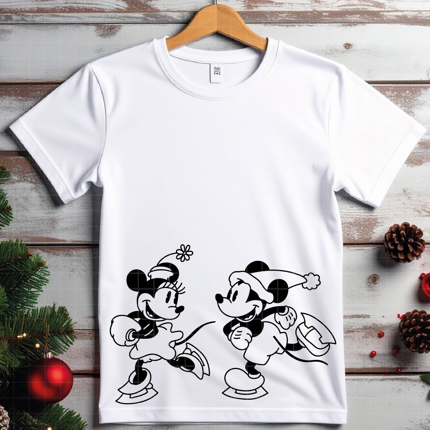 COD4186 - Christmas Mickey & Minnie bundle, Disney Christmas clipart Svg, Png, Eps, Dxf, Jpeg, vector.