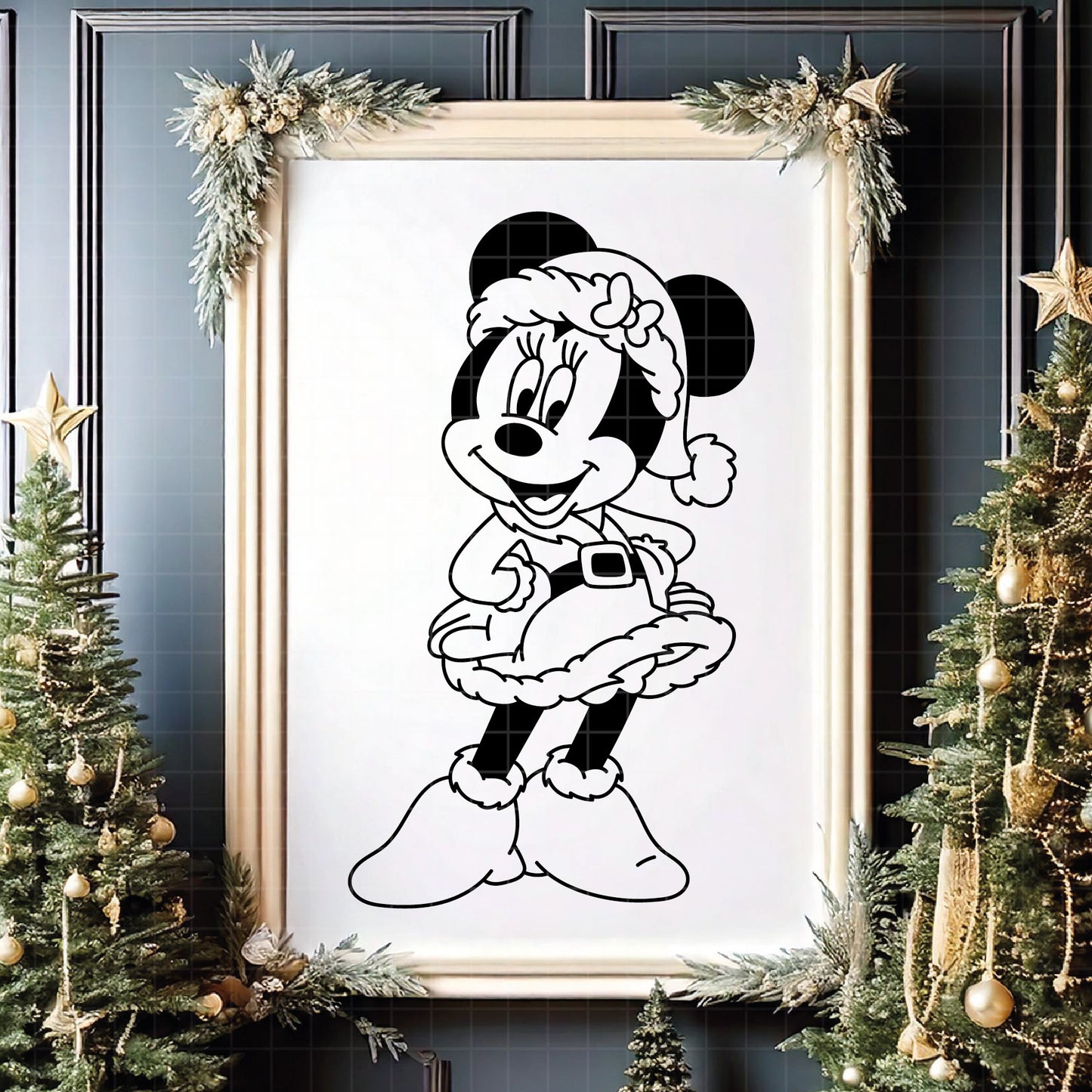 COD4186 - Christmas Mickey & Minnie bundle, Disney Christmas clipart Svg, Png, Eps, Dxf, Jpeg, vector.