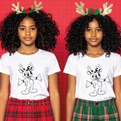 COD4186 - Christmas Mickey & Minnie bundle, Disney Christmas clipart Svg, Png, Eps, Dxf, Jpeg, vector.