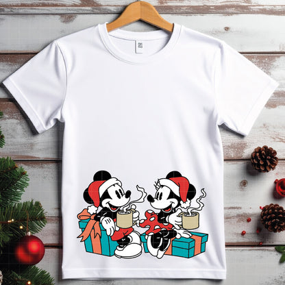COD4187 - Christmas Mickey & Minnie bundle, Disney Christmas clipart Svg, Png, Eps, Dxf, Jpeg, vector.