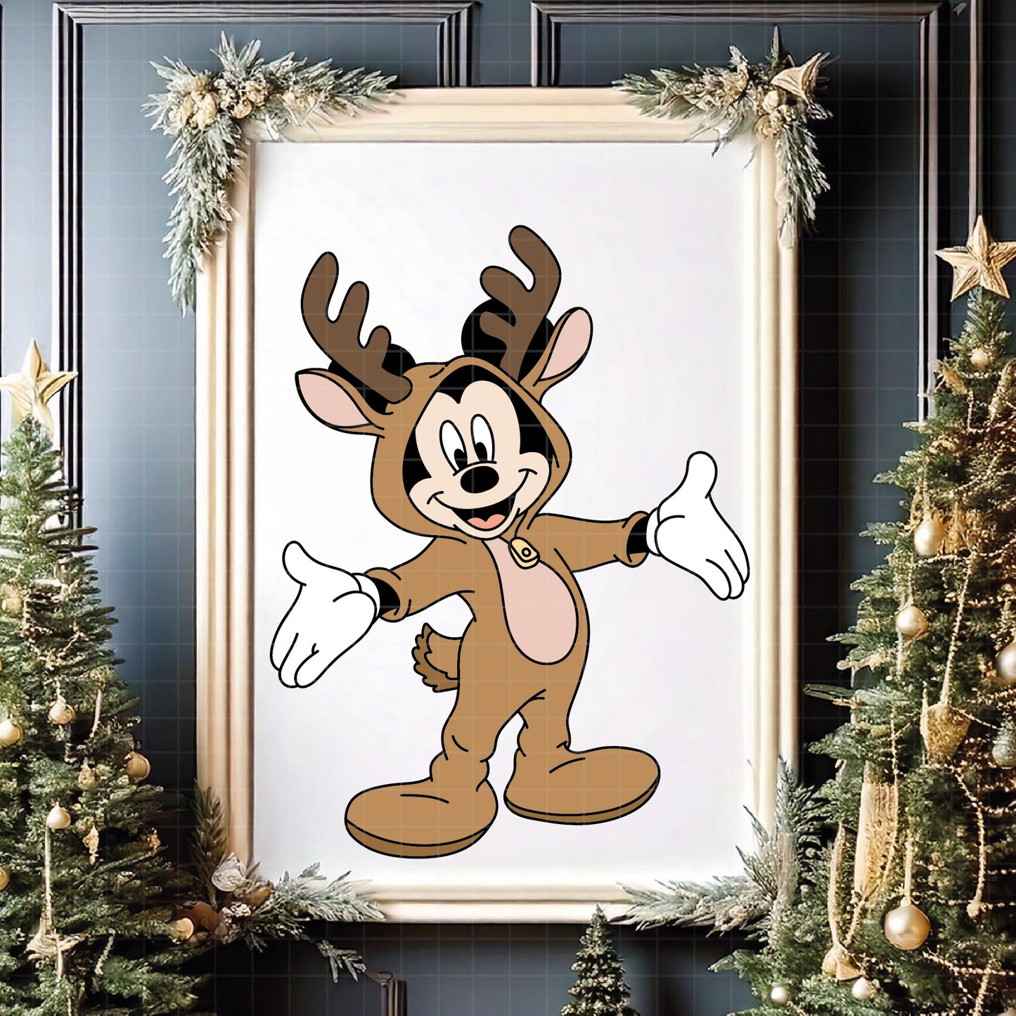 COD4187 - Christmas Mickey & Minnie bundle, Disney Christmas clipart Svg, Png, Eps, Dxf, Jpeg, vector.