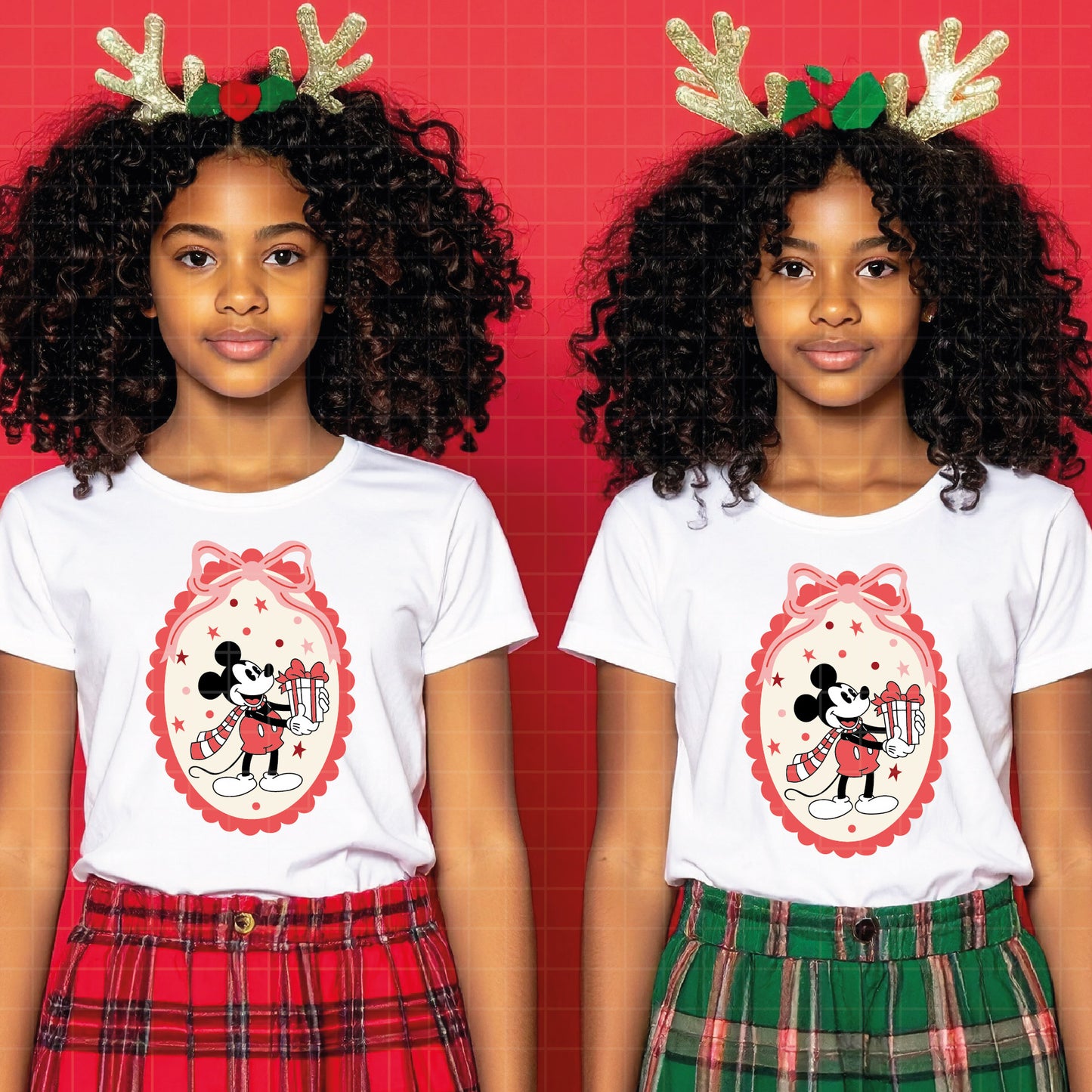 COD4198 - Disney characters in Christmas frames bundle, Disney Christmas clipart Svg, Png, Eps, Dxf, Jpeg, vector.