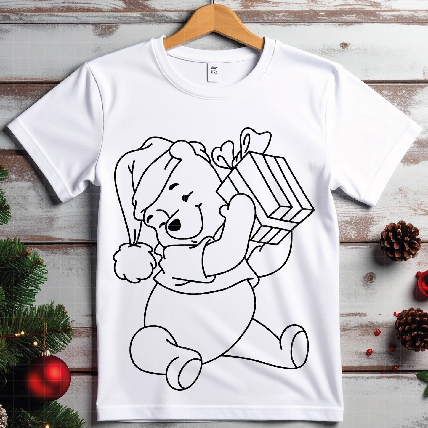 COD4201 - Winnie pooh Christmas bundle, Disney Christmas clipart Svg, Png, Eps, Dxf, Jpeg, vector.