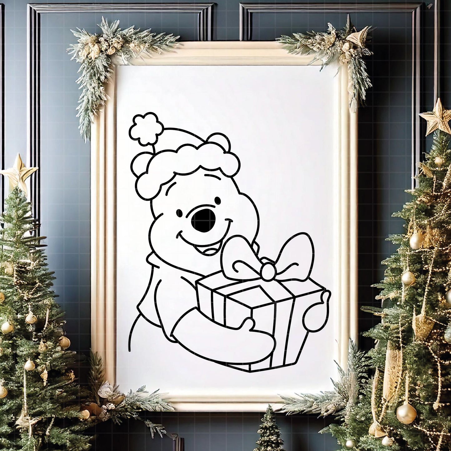 COD4201 - Winnie pooh Christmas bundle, Disney Christmas clipart Svg, Png, Eps, Dxf, Jpeg, vector.