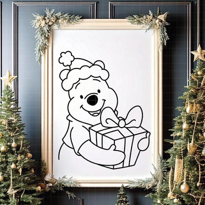 COD4201 - Winnie pooh Christmas bundle, Disney Christmas clipart Svg, Png, Eps, Dxf, Jpeg, vector.