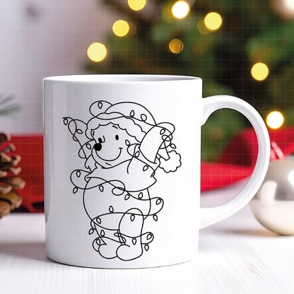 COD4201 - Winnie pooh Christmas bundle, Disney Christmas clipart Svg, Png, Eps, Dxf, Jpeg, vector.