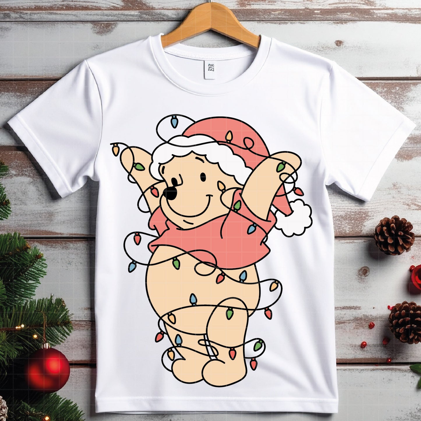 COD4202 - Winnie pooh Christmas bundle, Disney Christmas clipart Svg, Png, Eps, Dxf, Jpeg, vector.