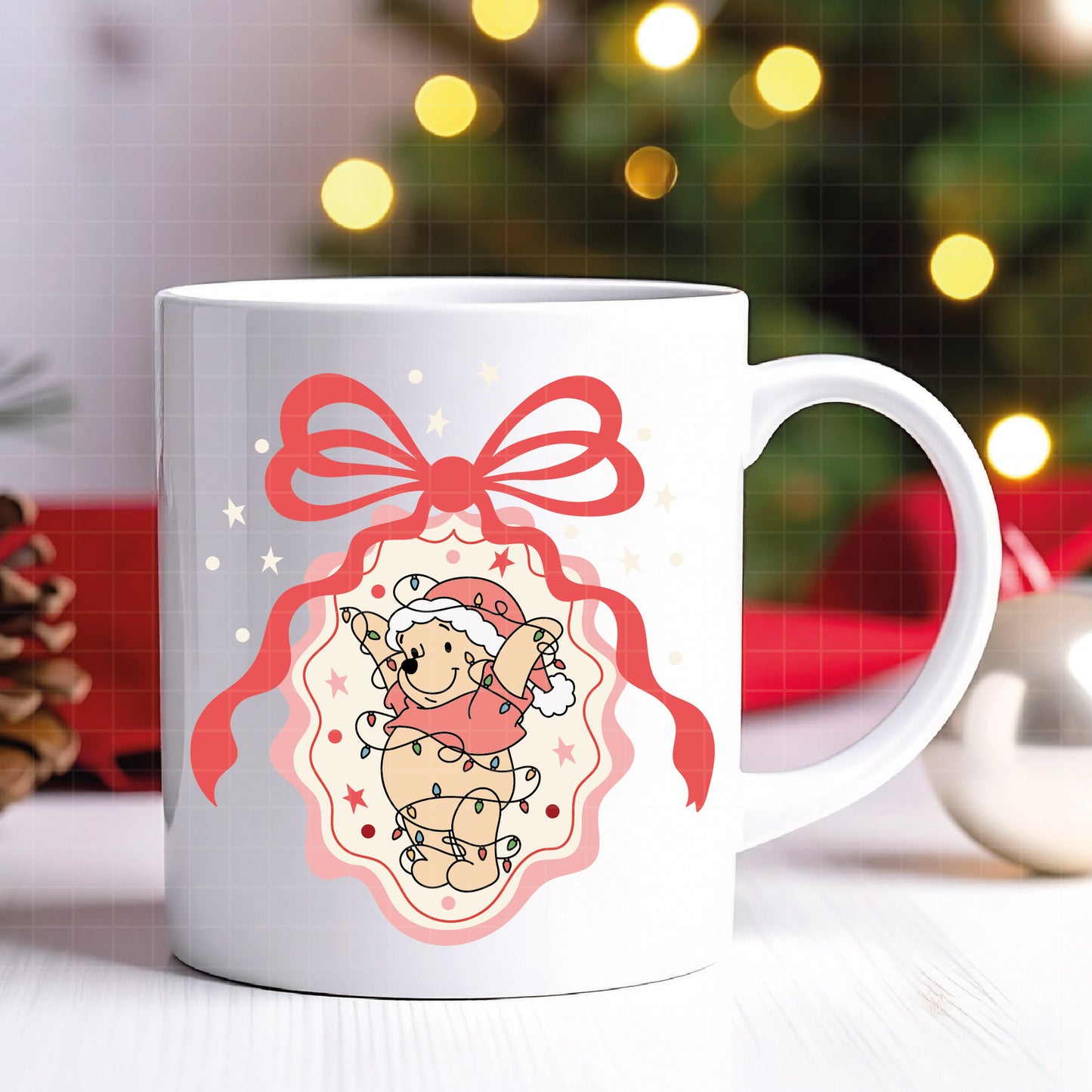 COD4203 - Winnie pooh Christmas frames bundle, Disney Christmas clipart Svg, Png, Eps, Dxf, Jpeg, vector.