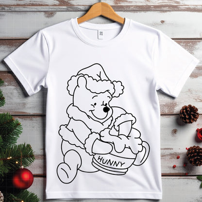 COD4204 - Winnie pooh Christmas bundle, Disney Christmas clipart Svg, Png, Eps, Dxf, Jpeg, vector.