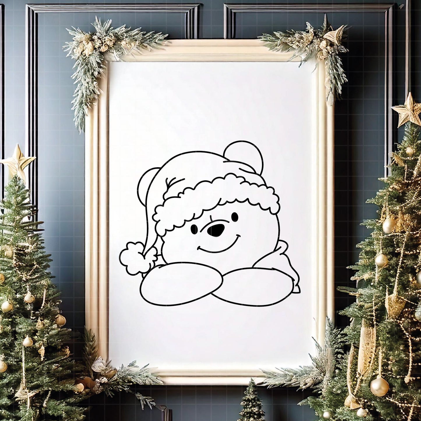 COD4204 - Winnie pooh Christmas bundle, Disney Christmas clipart Svg, Png, Eps, Dxf, Jpeg, vector.