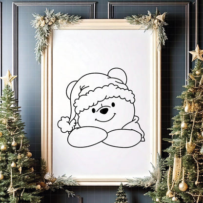 COD4204 - Winnie pooh Christmas bundle, Disney Christmas clipart Svg, Png, Eps, Dxf, Jpeg, vector.
