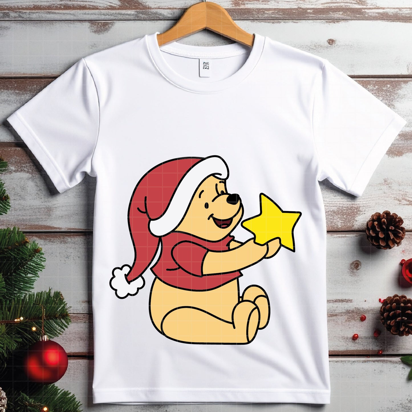 COD4205 - Winnie pooh Christmas bundle, Disney Christmas clipart Svg, Png, Eps, Dxf, Jpeg, vector.