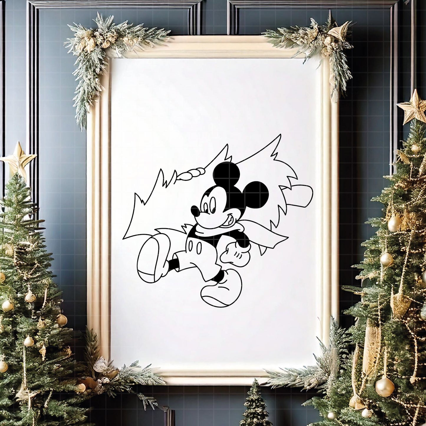 COD4206 - Christmas Mickey & Pluto bundle, Disney Christmas clipart Svg, Png, Eps, Dxf, Jpeg, vector.