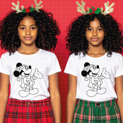 COD4206 - Christmas Mickey & Pluto bundle, Disney Christmas clipart Svg, Png, Eps, Dxf, Jpeg, vector.