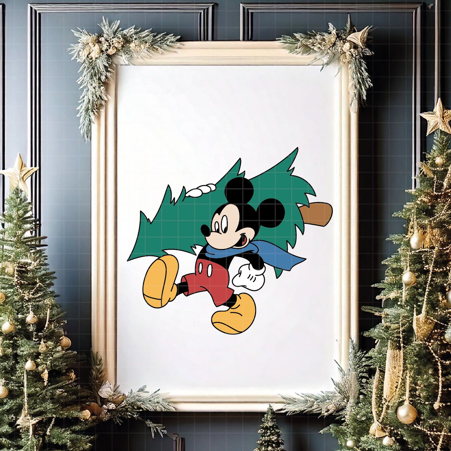COD4207 - Christmas Mickey & Pluto bundle, Disney Christmas clipart Svg, Png, Eps, Dxf, Jpeg, vector.