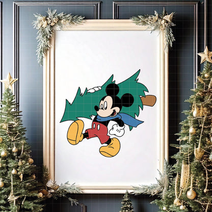 COD4207 - Christmas Mickey & Pluto bundle, Disney Christmas clipart Svg, Png, Eps, Dxf, Jpeg, vector.