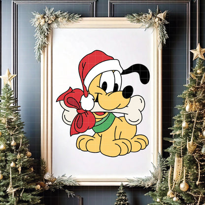 COD4209 - Christmas Disney characters bundle, Disney Christmas clipart Svg, Png, Eps, Dxf, Jpeg, vector.
