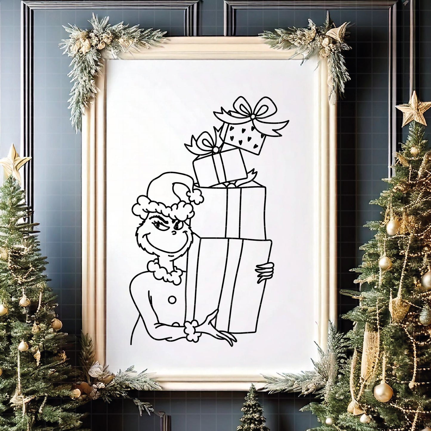 COD4211 - The grinch bundle, Christmas clipart Svg, Png, Eps, Dxf, Jpeg, vector.