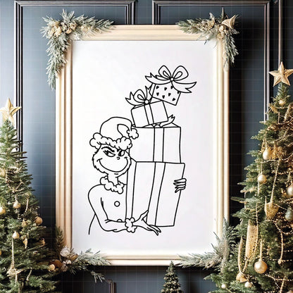 COD4211 - The grinch bundle, Christmas clipart Svg, Png, Eps, Dxf, Jpeg, vector.