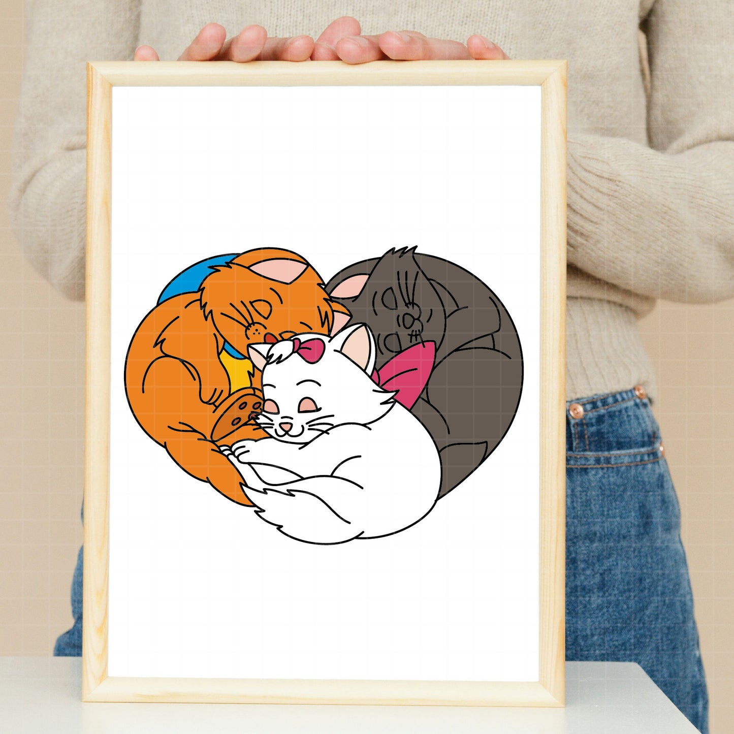 COD4323 - Kitten marie, Toulouse, Berlioz, The aristocats pack bundle, Disney clipart Svg, Png, Eps, Dxf, Jpeg, vector.