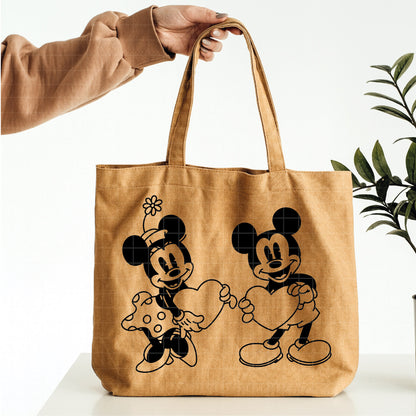 COD4501 - Mickey & Minnie loving pack bundle, Disney Valentine's day clipart Svg, Png, Eps, Dxf, Jpeg, vector.