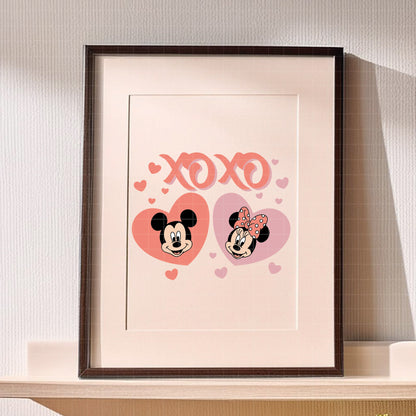COD4502 - Mickey & Minnie loving pack bundle, Disney Valentine's day clipart Svg, Png, Eps, Dxf, Jpeg, vector.