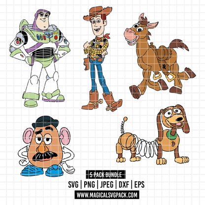 COD4508 - Toy story pack bundle, Disney clipart Svg, Png, Eps, Dxf, Jpeg, vector.