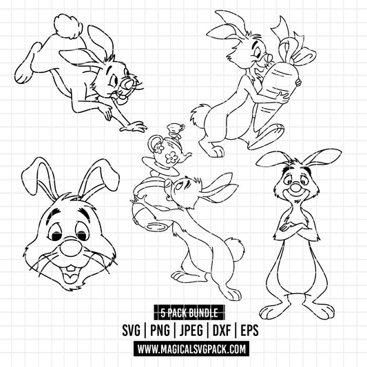 COD4514 - Rabibit pack bundle, Disney clipart Svg, Png, Eps, Dxf, Jpeg, vector.