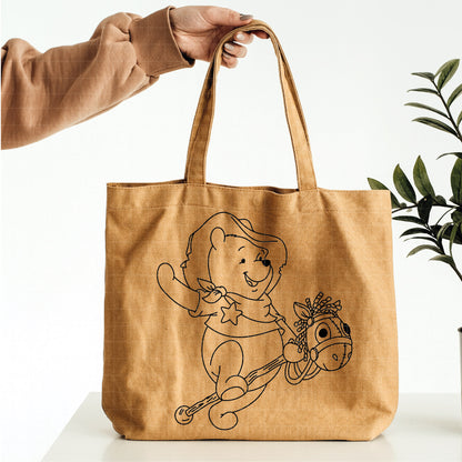 COD4516 - Winnie the Pooh Cowboy line art pack bundle, Disney clipart Svg, Png, Eps, Dxf, Jpeg, vector.
