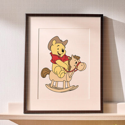 COD4517 - Winnie the Pooh Cowboy pack bundle, Disney clipart Svg, Png, Eps, Dxf, Jpeg, vector.