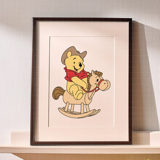 COD4517 - Winnie the Pooh Cowboy pack bundle, Disney clipart Svg, Png, Eps, Dxf, Jpeg, vector.