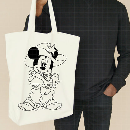 COD4520 - Mickey & Minnie Cowboys pack bundle, Disney Classics clipart Svg, Png, Eps, Dxf, Jpeg, vector.