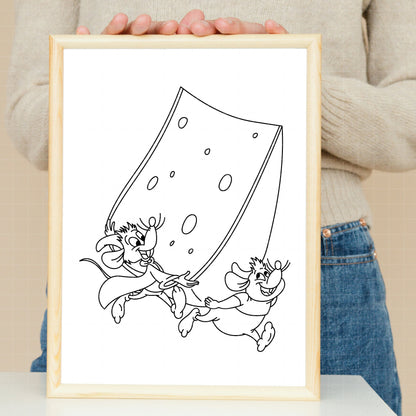 COD4522 - Jack & Gus Gus, Cinderella bundle, Disney princess clipart Svg, Png, Eps, Dxf, Jpeg, vector.
