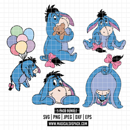 COD4530 - Eeyore pack bundle, Disney clipart Svg, Png, Eps, Dxf, Jpeg, vector.