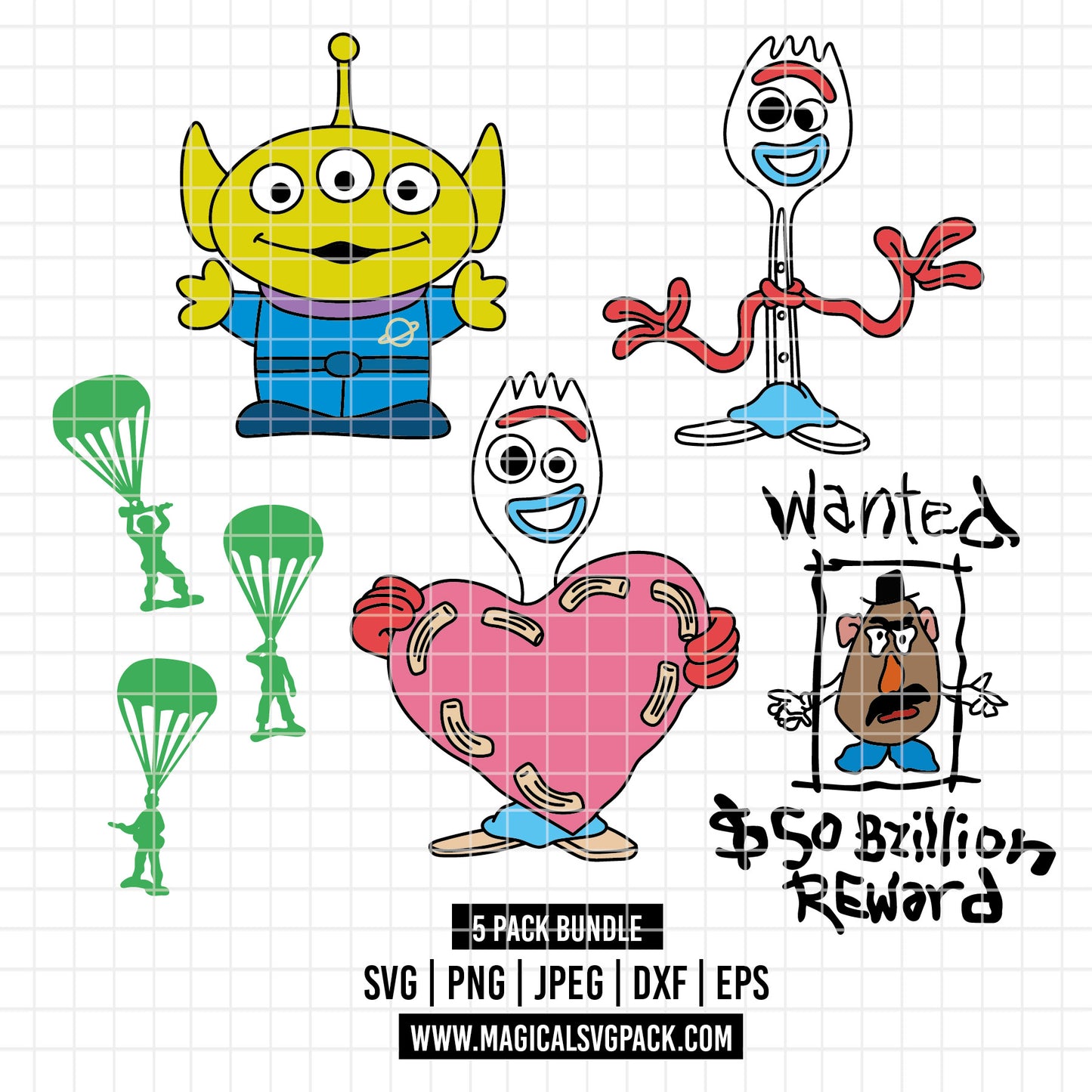 COD4534 - Toy story characters pack bundle, Disney clipart Svg, Png, Eps, Dxf, Jpeg, vector.
