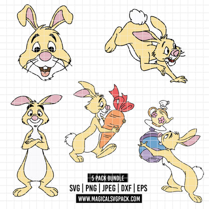 COD4539 - Rabibit pack bundle, Disney clipart Svg, Png, Eps, Dxf, Jpeg, vector.