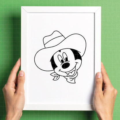 COD4670 - Mickey & Minnie Cowboys bundle, Disney Classics clipart Svg, Png, Eps, Dxf, Jpeg, vector.
