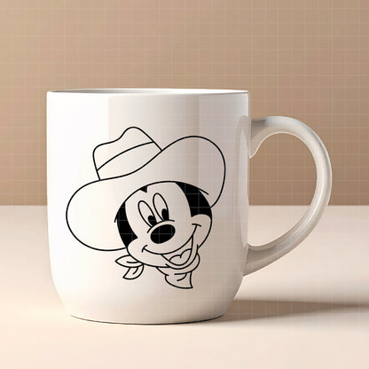 COD4670 - Mickey & Minnie Cowboys bundle, Disney Classics clipart Svg, Png, Eps, Dxf, Jpeg, vector.